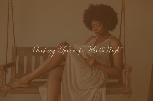 African American woman sitting on a wooden swing in a flowing dress, reading a book in soft natural light